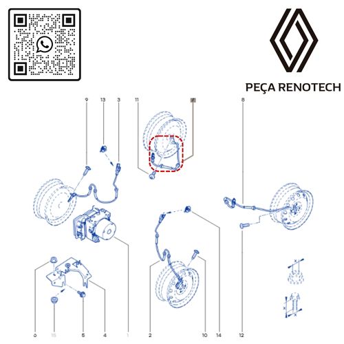 RN 07700R-X 479007700R SENSOR DO ABS TRAS. DIR. LOG IISAN II 14... 4